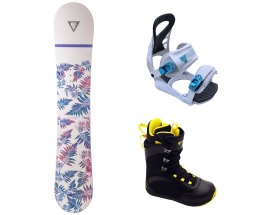 Сноуборд с креплениями и ботинками BF snowboards для девушек ростом от 155 см в аренду