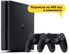 Игровая приставка Sony PlayStation 4 Slim + подписка Deluxe (400 игр) в аренду