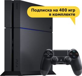 Игровая приставка Sony PlayStation 4  + подписка Deluxe (400 игр) в аренду